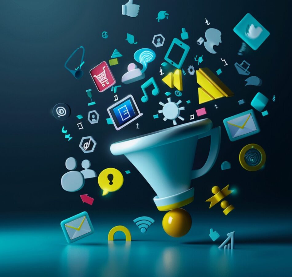 digital-marketing-funnel-icons-blue-background-scaled